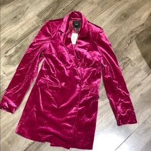Forever 21 Pink Velvet Suit Dress